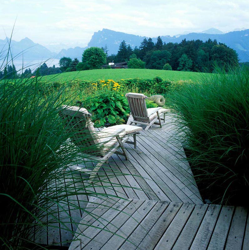 Swiss garden Lake Lucerne Anthony Paul Landscape Design
